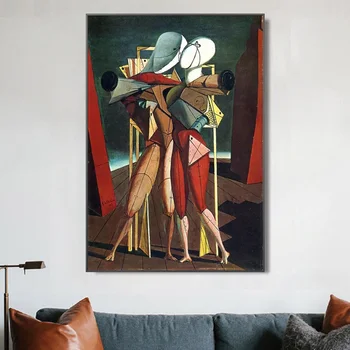 Giorgio de Chirico umetniško delo Abstraktno Oljna slika na Platnu Plakatov in Fotografij Klasične Stene v slikah, za Dnevna Soba Dekor
