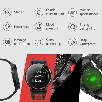 IP68 Vodotesen Pametno Gledati Šport Fitnes Tracker Srčnega utripa Pametna Ura Športne Moški Ženske Zdravstvo Smartwatch