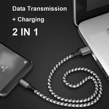 1 M 5A Hitro Podatkovni Kabel usb Kabel za Polnjenje, TIP-C Najlon Pleteni Mobilni Telefon Hitro Polnjenje Podatkovnega Kabla za Huawei Xiaomi