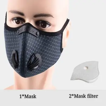 Dihanje Večkratno uporabo PM2.5 Anti-Fog Elastična Kolesarjenje na Prostem Usta masko za ROCKBROS Uradni Izposoja Respirator Masko Filter