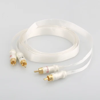 Visoko Kakovostne Hi-fi silver plated kabel Modra bela Heven kralj kača pozlačeni RCA povezujejo kabel