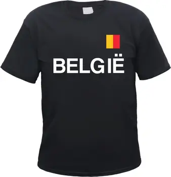 2019 Moda Barva Moški Tshirt Belgija Zastavo moška T-Shirt Belgique Belgija Priložnostne Tee