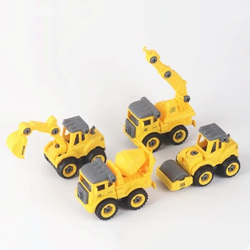 Demontaža Puzzle Inženiring avto zbiranja igrač kopač buldožer igrače za fante Izobraževalne Igrače avtomobilov za fante Božično darilo