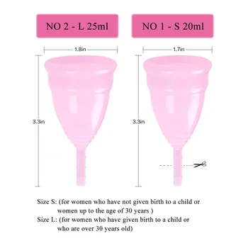 200 Kos iCare Debelo Večkratno uporabo Medicinskega Silikona Menstrualne Skodelice Žensko Higieno Izdelek Lady Menstruacije Copo
