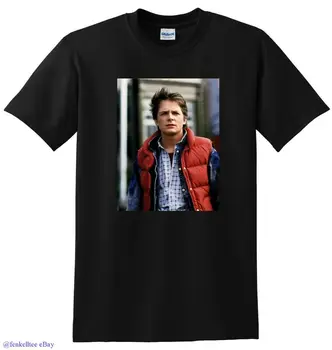 Nazaj V Prihodnost T Shirt Michael J Fox Fotografijo, Plakat, Majhne, Srednje Velika Ali Xl