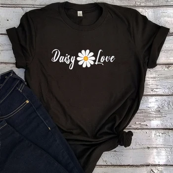 Daisy Cvet Majica Krščansko Ljubezen Eno Drugo Ptico Grafični Tees Ženska Mir Smešne Majice Ženske 2020 Blagoslovljeni