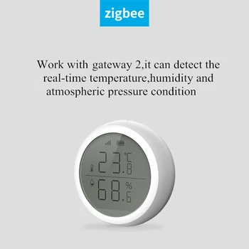 Tuya ZigBee Smarthome Temperatura Vlažnost Senzor Z LCD-Zaslon, Prikaz Dela Z Tuya ZigBee Hub baterijsko Smart Življenje