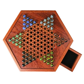 Visoko Kakovostni Multicolor Stekla Kitajski Dama, Šah Set Drobnih Lesenih Parcelo Šahovnici Klasična Igra