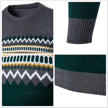 Spomladi in jeseni novo O-vratu puloverju men ' s self-gojenje priložnostne plesti pulover tanke oddelek tesno oprijeta moška jopica jopica
