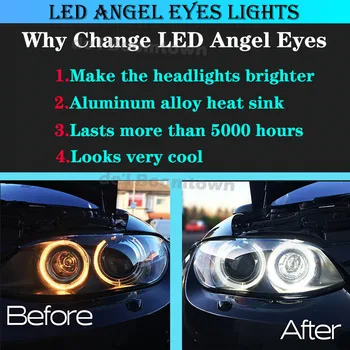 120W LED Avto Halo Obroči Za BMW 1 3 5 Ž serije X E90 E91 E92 E93 M3 E60 X5 E70 X6 E71 E89 E81 E82 E87 E88 Avto Angel Eyes Žarnice