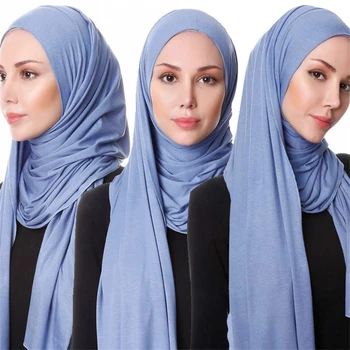 90*180 Trendy muslimanskih žensk jersey hidžab šal foulard femme velikosti plus hijabs Islamske šali soild Modal headscarf za ženske