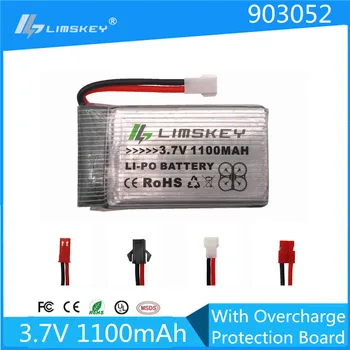 Limskey 3,7 V 1100mAH Lipo Baterije Za SYMA X5SC X5SW X5uw x5uc x5hw x5hc H11D H11C 3,7 V: 1100 mAH 25C razrešnice 903052