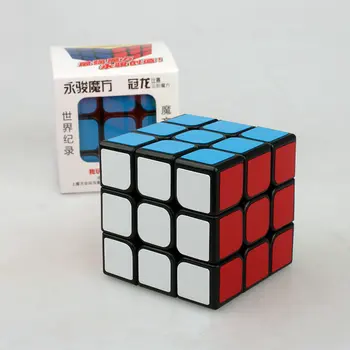 Moyu Yongjun Black GuanLong 3 Plasti Strokovno Speed Magic Cube Nemoteno Sestavljanke, Kocke, Izobraževalne Igrače Za Otroke Cubo Magico