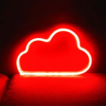 Lepe Risanke Led Oblak Neon Znak Night Light Art Dekorativne Luči Luči Za Otroke, Otroška Soba Počitnice Razsvetljavo Poroka Stranka Dekor