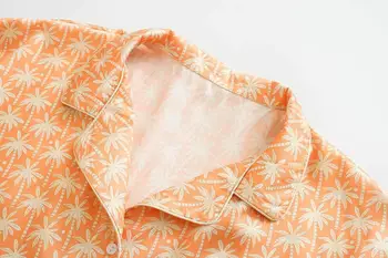 ženske letnik znižuj ovratnik tropskih cvet tiskanja priložnostne kimono rokavi ženske prosti čas bluzo elegantna roupas femininas vrhovi LS6915