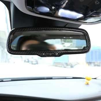 Ogljikovih Vlaken Slog Za Alfa Romeo Giulia Stelvio 2016 2017 2018 Abs Plastike Avto Notranje Zadeve Rearview Mirror Okvir Trim Dodatki