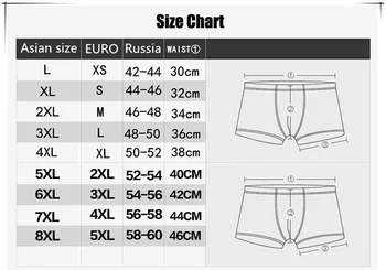4pcs/veliko Bambusa Vlaken Moške Boxer Pantie Underpant plus velikost XXXXL velikosti hlače dihanje perilo 5XL 6XL 7XL 8XL