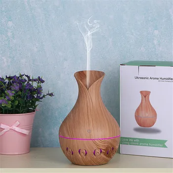 130 ML vaza oblikovanje telesa lahko dodate aromaterapija eterično olje difuzor, mini izklop USB vtič, toplo noč svetlobe vlažilnik zraka