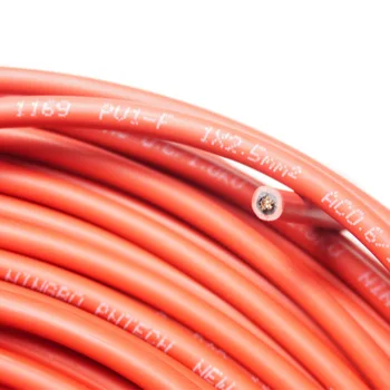 ALLMEJORES Sončne kabel Rdeče blak kabel za sončne plošče sistema 1500v 4mm2 /6mm2 (12/10AWG )TUV, UL odobritev 10m/Roll