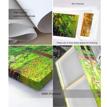 ArtSailing 5 kos platno umetnosti HD tiskanja zelene rastline, plevel stenske slike za dnevni sobi doma dekor brezplačno dostavo UP-2070C