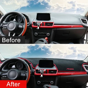 Za Mazda 3 Axela-2016 2017 2018 2019 LHD Avto nadzorna plošča Pokrov Preproge Izognili Svetlobe Blazine Anti-UV Primeru Preprogo Dodatki