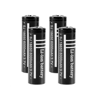 10Pcs/veliko Visoko Kakovostnih Li Litij-ionska Polnilna Baterija 18650 Baterije 3,7 V 6000mAh za Svetilko, Baklo Brezplačna dostava