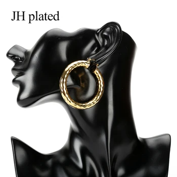 JHplated 2019 Priljubljena nove sloge Modni nakit Auricular krog Afriki Poroko Gold Uhani za ženske Stranka Darila Bližnjem Vzhodu