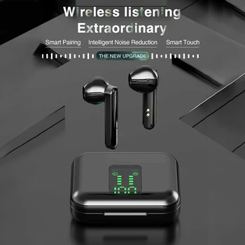 Slušalke TWS Res Brezžične Slušalke tws čepkov Stereo Bluetooth Slušalke Slušalke Z LED Display-em Primeru za mobilni telefon