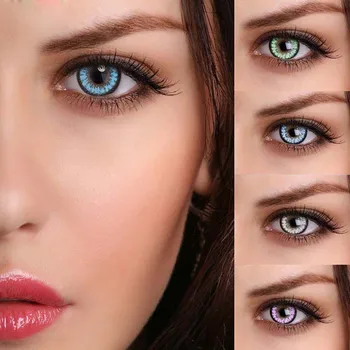 2pcs/par Medu Series Color Letno Barve Kozmetične Kontaktne Leče Povečavo Učencev Kontaktne Leče Eye Color 4 Slogi
