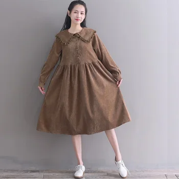 Jeseni dolgo trdno velvet obleko za ženske nov modni priložnostne plus velikost obleko 2018 vestidos