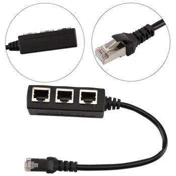 Strokovno Dolgo, RJ45 1 do 3 Ethernet LAN Omrežni Kabel Razdelilnik Podaljšek Adapter za Priključek RF Kabel