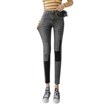 Ženska Skinny Jeans Visoko Pasu Oblačila Modrega Jeansa, Oblačila Ulične Letnik Kakovosti 2020 stretch Moda Harajuku Prodajo Predmetov