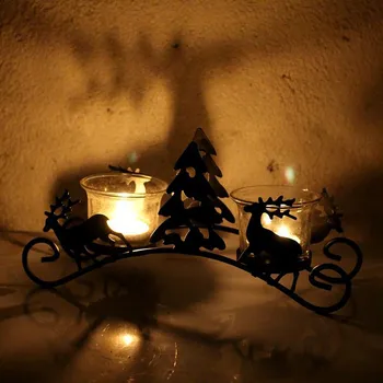 Vroče prodaje Votlih svijećnjak Svečnik Ustvarjalne Božični Dekor Stranka Dekoracijo svečniki candelabra