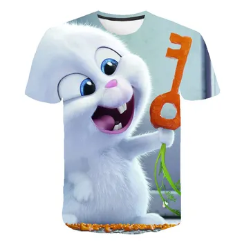 Risanka Zvit Zajec Fantje T Shirt Živali Otroci Tshirt Lepe Majice za Dekleta Otroka, T-Majice Otroci Oblačila 2020 Priložnostne Vrhovi