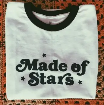 2019 Vintage Stil, Izdelani iz Star Preplete Modal Tshirt Ženske Plus Velikost Grafični Priložnostne Tees Harajuku 80s 90s Trendy Mehko Tshirt