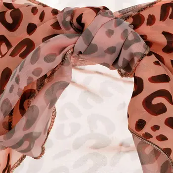 2020 Novo Poletje Seksi Žensk Leopard Šifon Sarong Zaviti Šal, Plaža, Bikini Kopalke Krilo prikriti ženska Oblačila