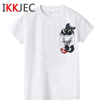 Kako Train Your Dragon Kawaii Risanka Otroci T Shirt Fantje/dekleta brez zob Srčkan Print majica s kratkimi rokavi Lep Otroci Tshirt 2020 Oblačila