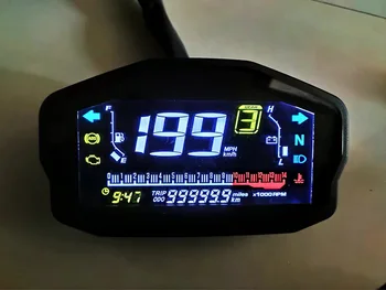 14000RMP Univerzalno motorno kolo, Digitalni LCD Merilniki merilnik Hitrosti Števec Tahometer Temperatura Vode Merilnik Potovanja Merilnik Olja