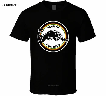 47 blagovne Znamke Nrl Penrith Panthers Logo Majica Črna Bela Tshirt za Moške Brezplačna Dostava Priljubljena Tagless Tee Majica