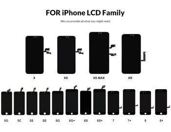 Veliko AAA Za iPhone 5S SE 6 6Plus LCD Zaslon Kakovosti AAA Zamenjava z Zaslonom na Dotik Za iPhone 7 7Plus 8 8Plus Zaslon