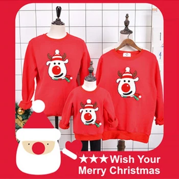2020 Božič Pulover, Majica Družino Ujemanje Oblačila Drevo Ujemanja Obleke Mama in Hči Sleepwear Pižamo Nekaj Oblačil