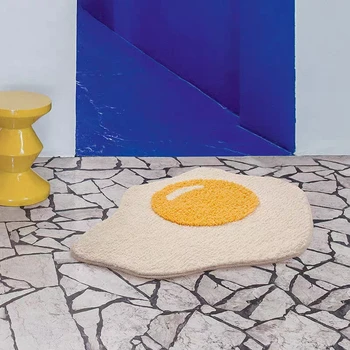 Zgostitev mikrovlaken srčkan jajce v obliki kopeli mat preproga preproge drsi tuš mat, anti-slip talne ploščice za kopalnico