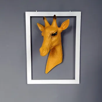 Žirafa steni visi dekoracijo Evropskih ustvarjalnih živali glavo steno tridimensional okras v dnevni sobi slog visi kos Ret