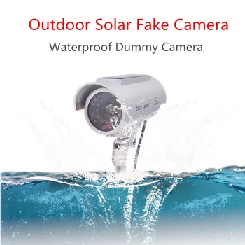 Sončne elektrarne Dummy Kamera Varnosti Nepremočljiva Lažne Kamere Zunanja Notranja Bullet Svetlobe LED, Zaslon CCTV nadzorna Kamera