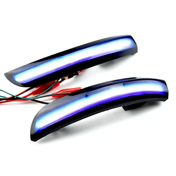 Tekoče Vode Blinker LED Dinamični Bicolor Vključite Opozorilne Luči Za Ford Kuga Pobeg EcoSport 2013-18 Strani Ogledalo Utripa Indikator