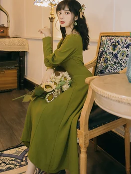 2020 novih modnih ženskih oblačil Vintage Polno obleke za ženske obleke