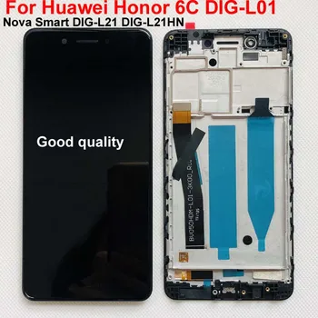 Preizkušen IPS Original LCD-Zaslon Za Huawei Honor 6C DIG-L01 / Nova Smart DIG-L21 DIG-L21HN, Zaslon na Dotik, Računalnike Skupščine+Okvir