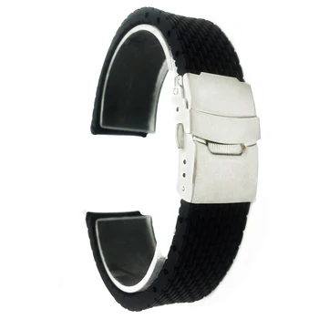 22 mm Silikonske Gume Watch Band za Samsung Gear 2 R380 / R381 / R382 Pasu Zapestne Zanke Pasu Zapestnica Črna + Pin + Spomladi Bar