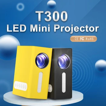 1080P HD Mini Projektor T300 LED HDMI Avdio Prenosni Film Igra Projektor za Domači predstavnostni Predvajalnik Videa, 3D Domačega Kina Daljinski upravljalnik