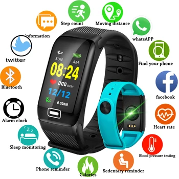 LIGE Smart Šport Zapestnica Novo Nepremočljiva Watch Krvni Tlak, Srčni utrip Odkrivanje Pedometer za ios Android Fitnes Watch +Box